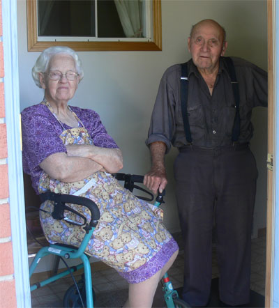 Ronald's parents Lillian & Gordon Tayler say farewell 