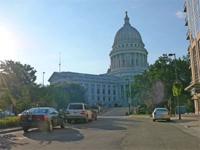 Capital building in Madison, Wisconsin