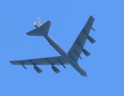 Bomber circling over Rushmore
