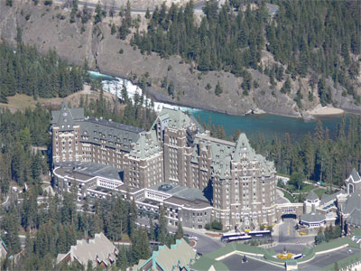 Banff Chateau, taken from the mountain 