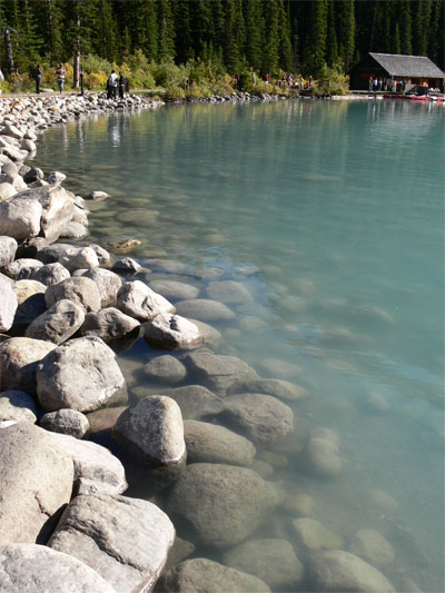 Rock flour clouds water of Lake Louise
