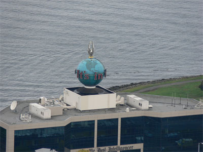 Rotating globe of roof 