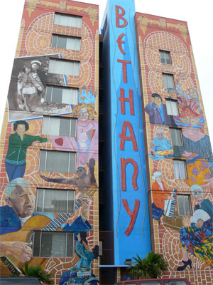 Huge mural on senior's building 