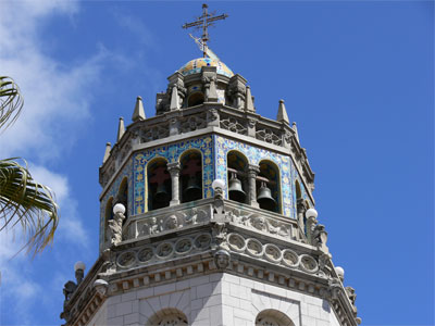 Close up of bell tower