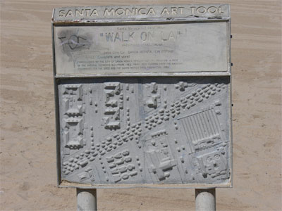 "Walk on LA" art tool sign 