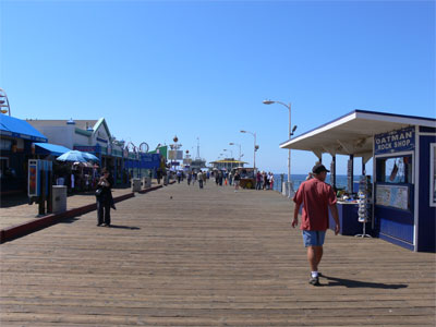 Boardwalk on top of Santa Monica Pier 