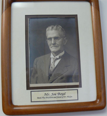Mr. Joe Boyd, the bank manager who Dr. McGee worked for a as a student.&nbsp;He bankrolled Dr. McGee's entire education thru seminary, when he didn&rsquo;t have a penny to his name.