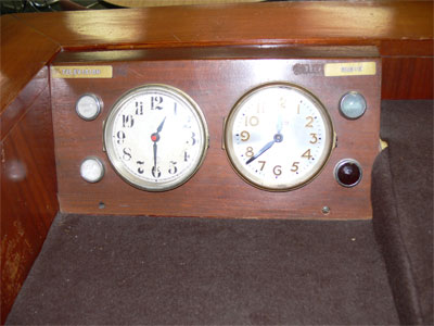 Timing was critical, so clocks were installed right in the pulpit. 