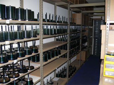 Audio CDs ready for shippment in the warehouse 