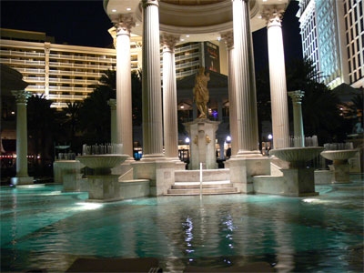 Towards the back of the complex was a stunning fountain with a statue of Caesar in the middle. Nothing was gaudy, but very elegant. 