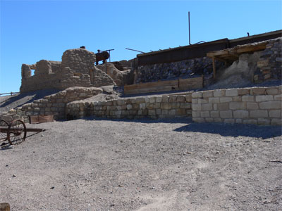 The borax was refined on the site due to the cost of hauling it 165 miles out of the valley. The operation closed after only five years in 1888 due to discoveries of borax elsewhere in California. 