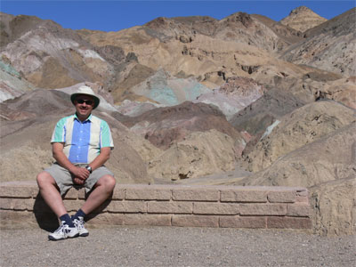 John at viewing area of Artist's Pallete on north side of Death Valley. 