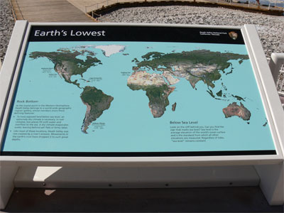 Map of the lowest points on earth 